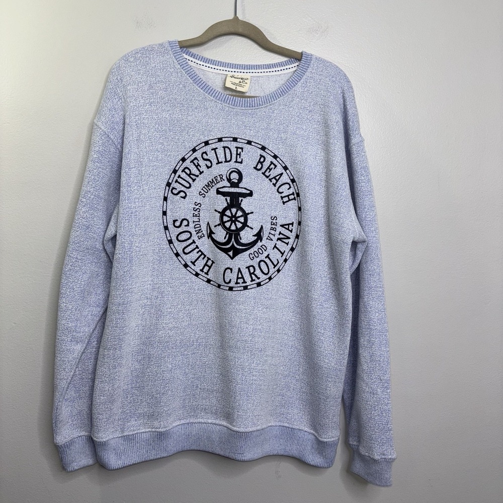 Surfside Beach South Carolina Sweatshirt Trip Vacation Crewneck Size Large EUC